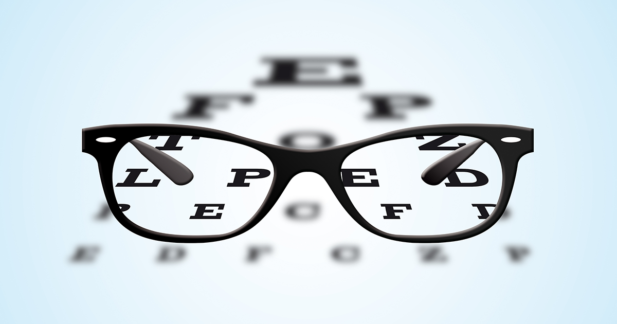 eye chart and information regarding vision testing for the the DOT exam