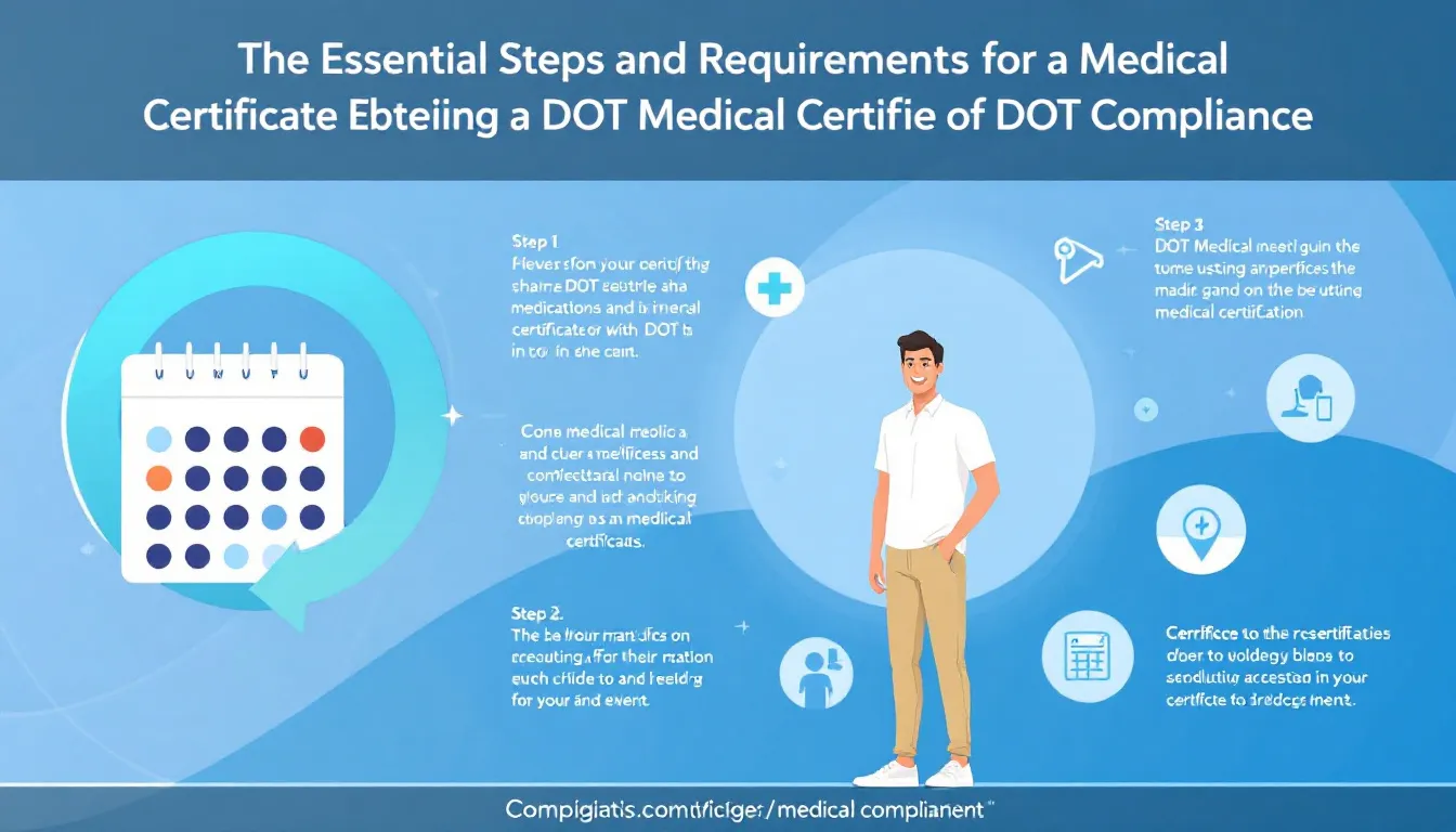 A step-by-step guide on obtaining a DOT medical certificate with an emphasis on certified medical examiners. Medical certificate DOT.